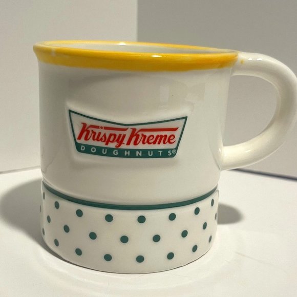 Krispy Kreme Coffee Retro Diner Cup Mug 3 D Surprise Doughnut Inside Bottom - Picture 1 of 8